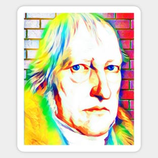 Georg Wilhelm Friedrich Hegel Colourful Portrait | Georg Wilhelm Friedrich Hegel Artwork 11 Sticker